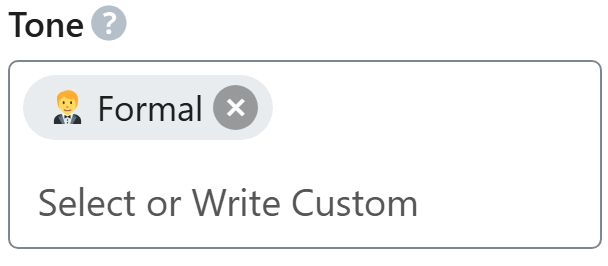 Content Editor Tone Input